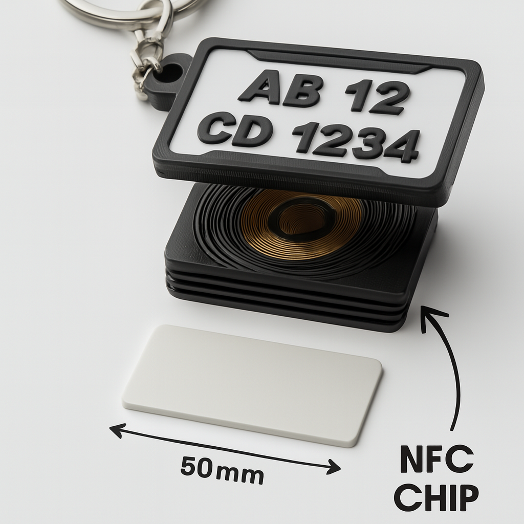 Number plate keychain