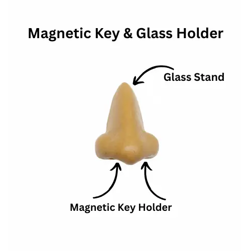 magnetic key holder nose shaped & eyeglass holder