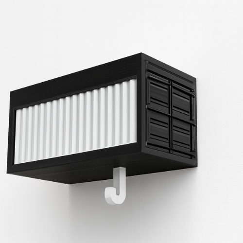 garage key holder with auto shutter (car not included)