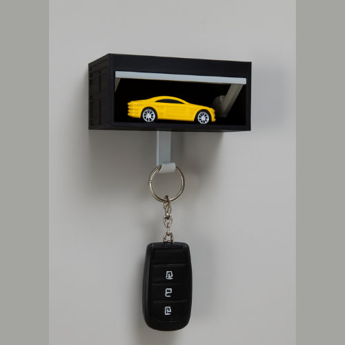 garage key holder with auto shutter (car not included)